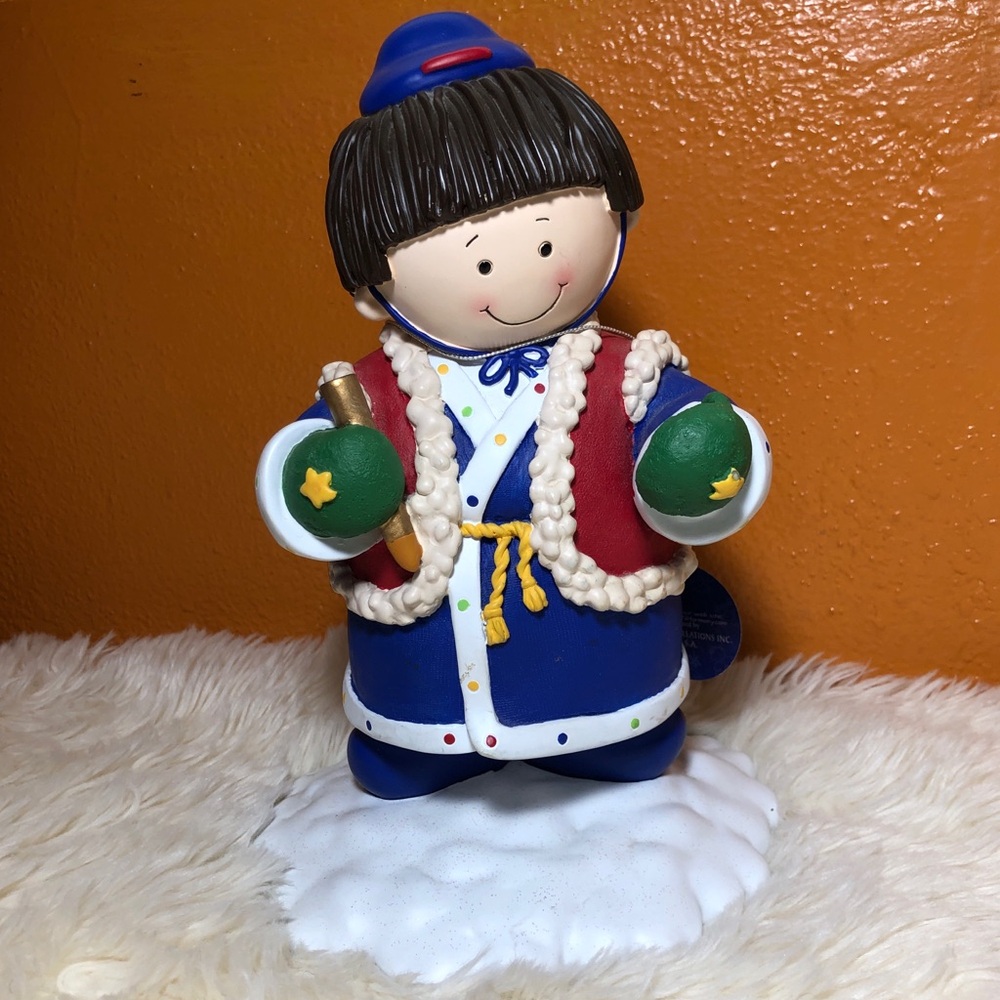 Peace n Harmony Korean Boy Holiday Figurine Hand painted